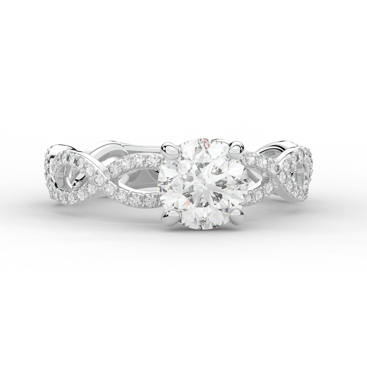 1.30CT.TW ROUND LAB DIAMOND ENGAGEMENT RING - Nazarelle