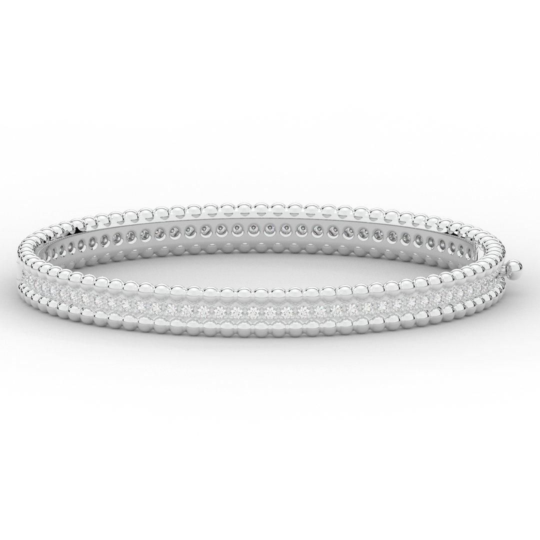 1.20CT.TW ROUND LAB DIAMOND ETERNITY BANGLE - Nazarelle