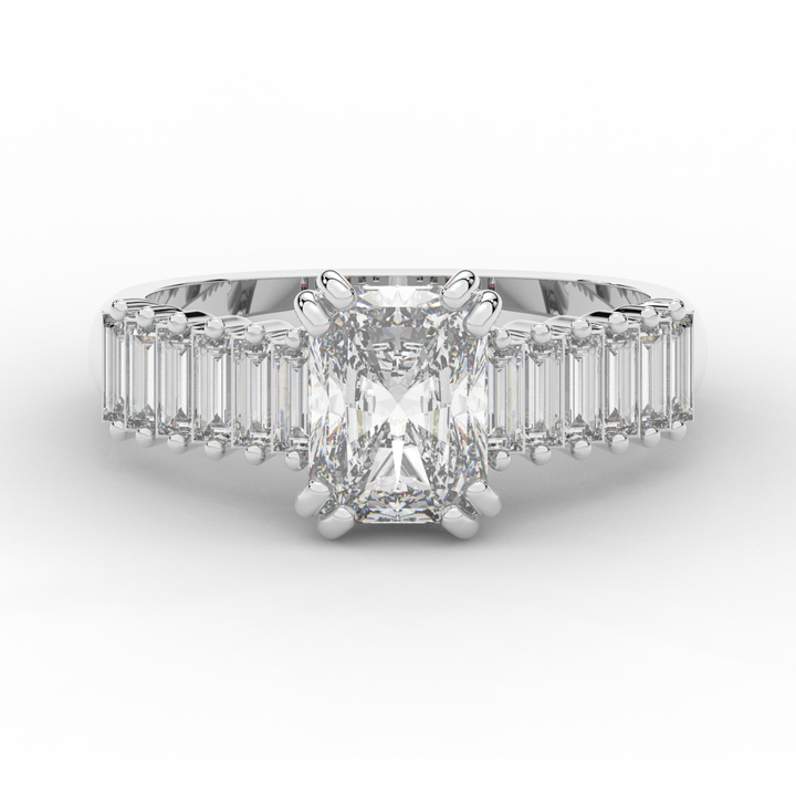 2.60CT.TW RADIANT LAB DIAMOND ENGAGEMENT RING - Nazarelle