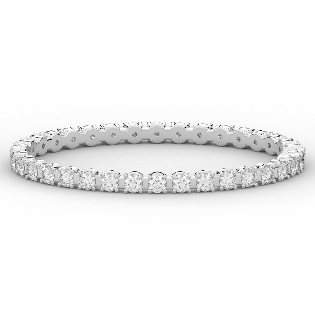 9.00CT.TW ROUND LAB DIAMOND ETERNITY BANGLE - Nazarelle