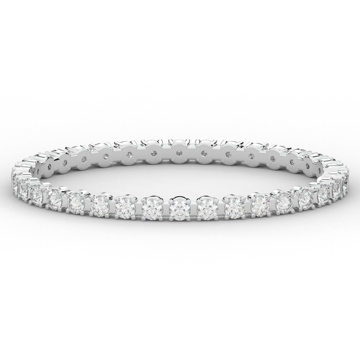 9.00CT.TW ROUND LAB DIAMOND ETERNITY BANGLE - Nazarelle