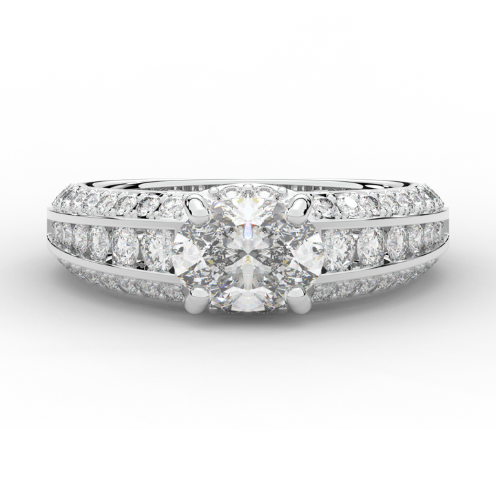 1.80CT.TW OVAL LAB DIAMOND SOLITAIRE ENGAGEMENT RING - Nazarelle