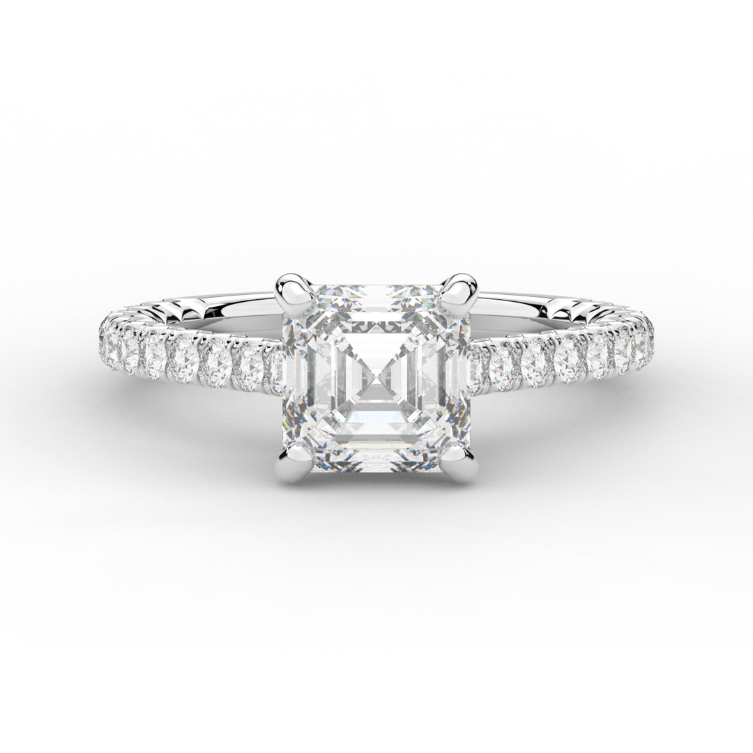 2.40CT.TW ASSCHER LAB DIAMOND ENGAGEMENT RING - Nazarelle