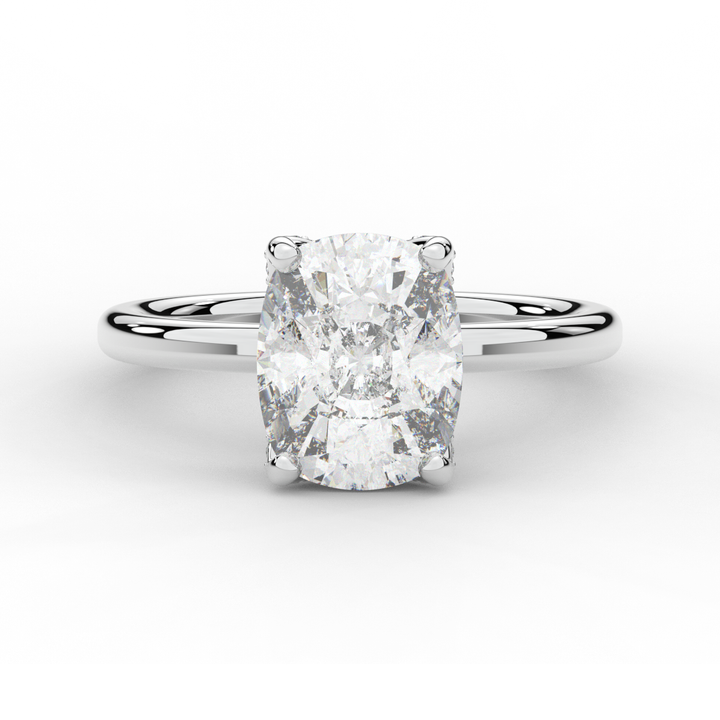 3.10CT.TW CUSHION LAB DIAMOND ENGAGEMENT RING - Nazarelle