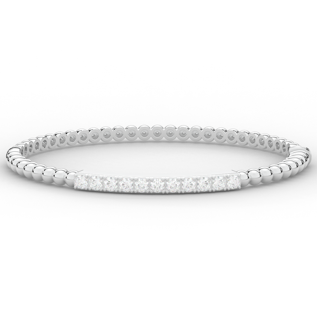 1.10CT.TW ROUND LAB DIAMOND BANGLE - Nazarelle