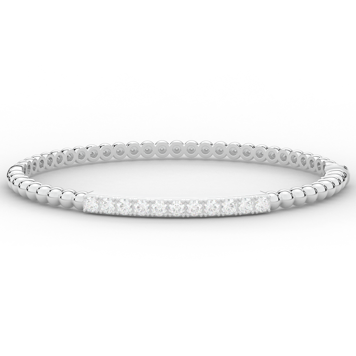 1.10CT.TW ROUND LAB DIAMOND BANGLE - Nazarelle