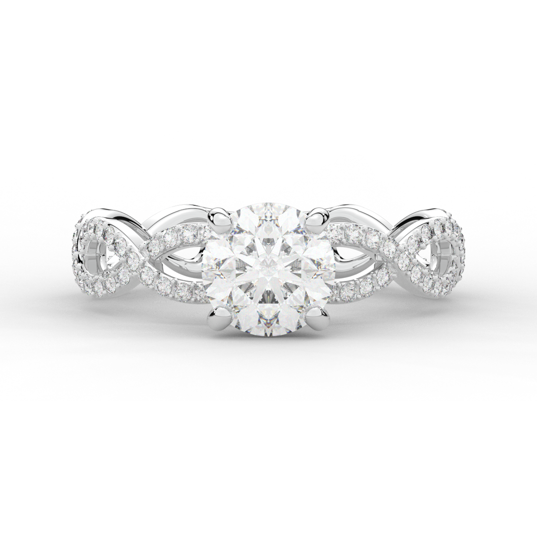 1.30CT.TW ROUND LAB DIAMOND ENGAGEMENT RING - Nazarelle