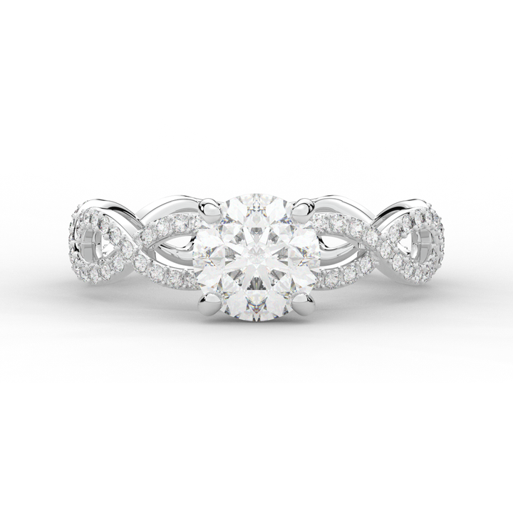 1.30CT.TW ROUND LAB DIAMOND ENGAGEMENT RING - Nazarelle
