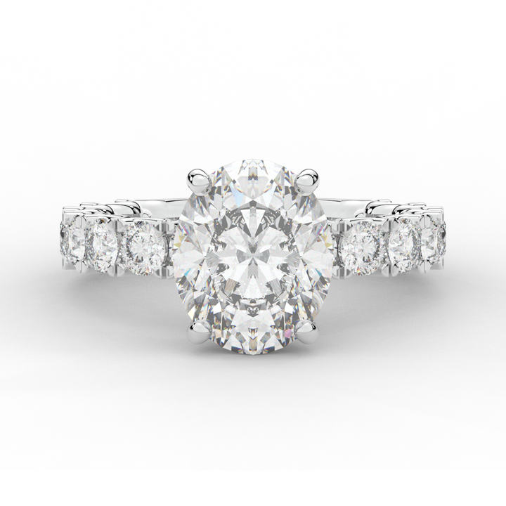 4.35CT.TW OVAL LAB DIAMOND ENGAGEMENT RING - Nazarelle