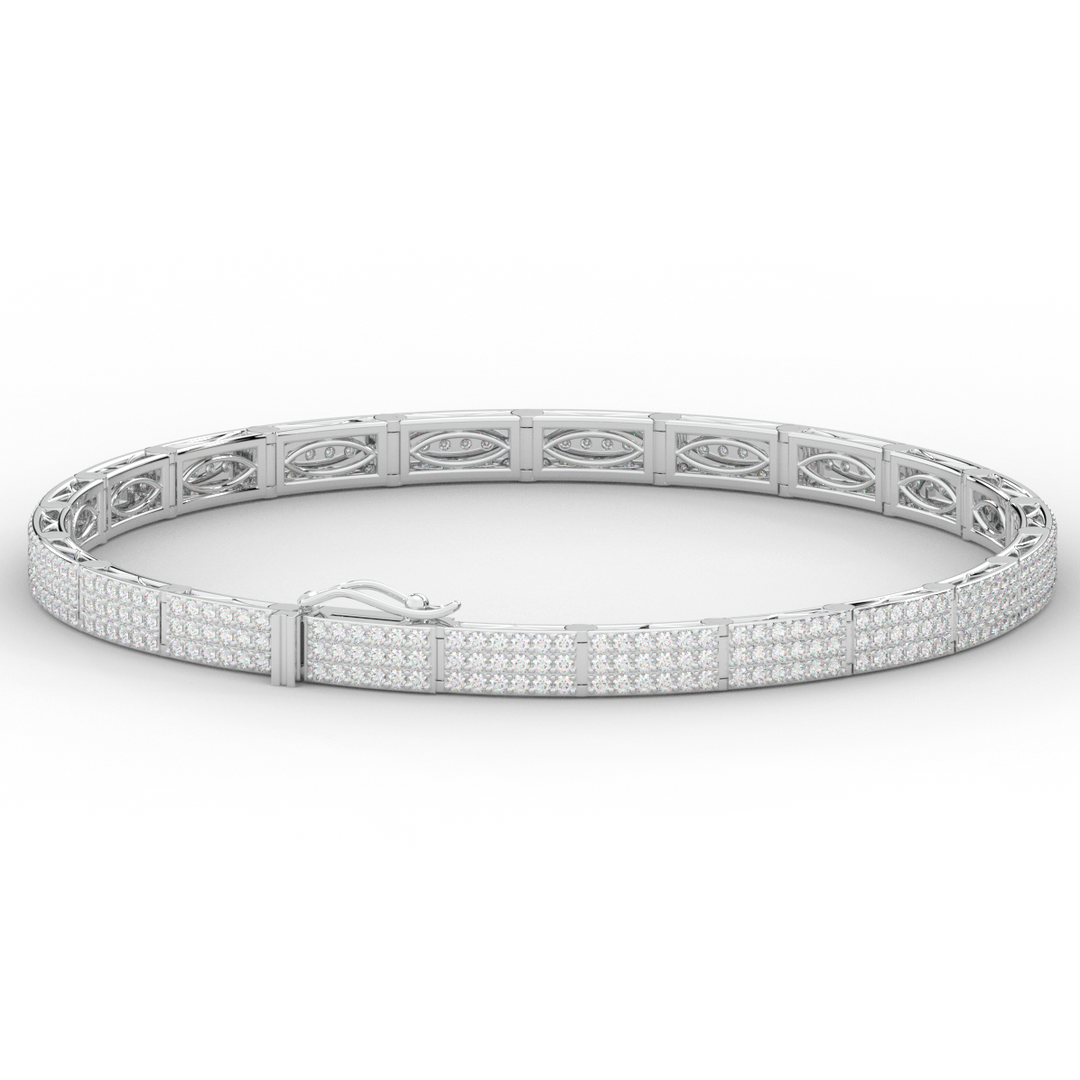 2.25CT.TW ROUND LAB DIAMOND TENNIS BRACELET - Nazarelle