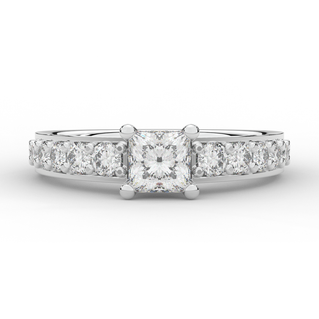 1.75CT.TW PRINCESS LAB DIAMOND SOLITAIRE ENGAGEMENT RING - Nazarelle