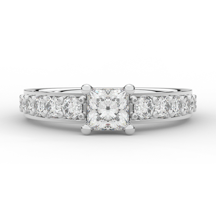 1.75CT.TW PRINCESS LAB DIAMOND SOLITAIRE ENGAGEMENT RING - Nazarelle