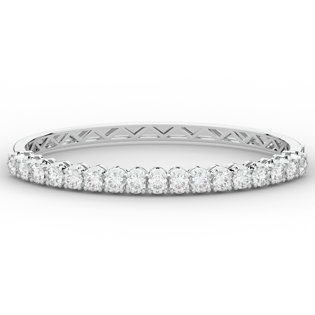 5.00CT.TW ROUND LAB DIAMOND BANGLE - Nazarelle