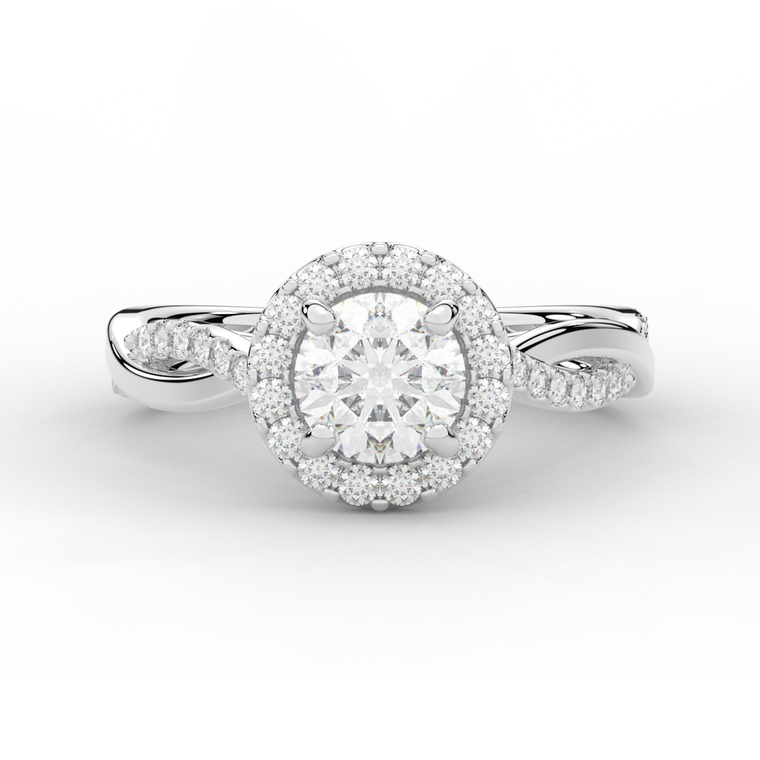 1.30CT.TW ROUND LAB DIAMOND ENGAGEMENT RING - Nazarelle