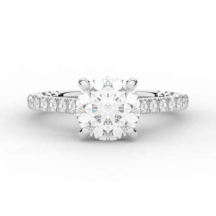 2.40CT.TW ROUND LAB DIAMOND ENGAGEMENT RING - Nazarelle