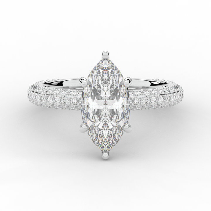 2.60CT.TW MARQUISE LAB DIAMOND ENGAGEMENT RING - Nazarelle