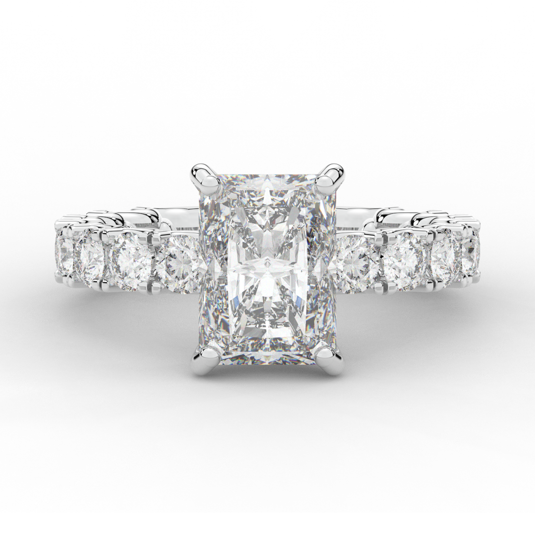 4.35CT.TW RADIANT LAB DIAMOND ENGAGEMENT RING - Nazarelle