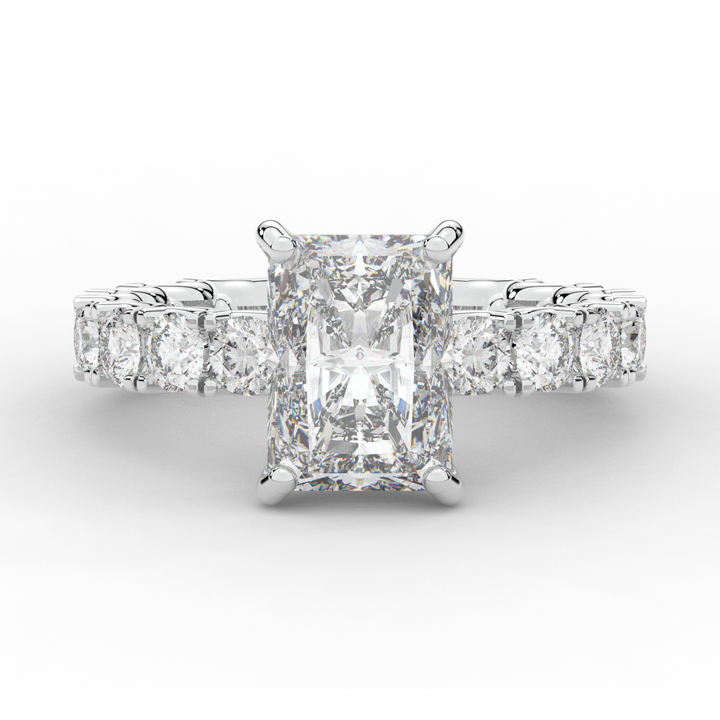 4.35CT.TW RADIANT LAB DIAMOND ENGAGEMENT RING - Nazarelle