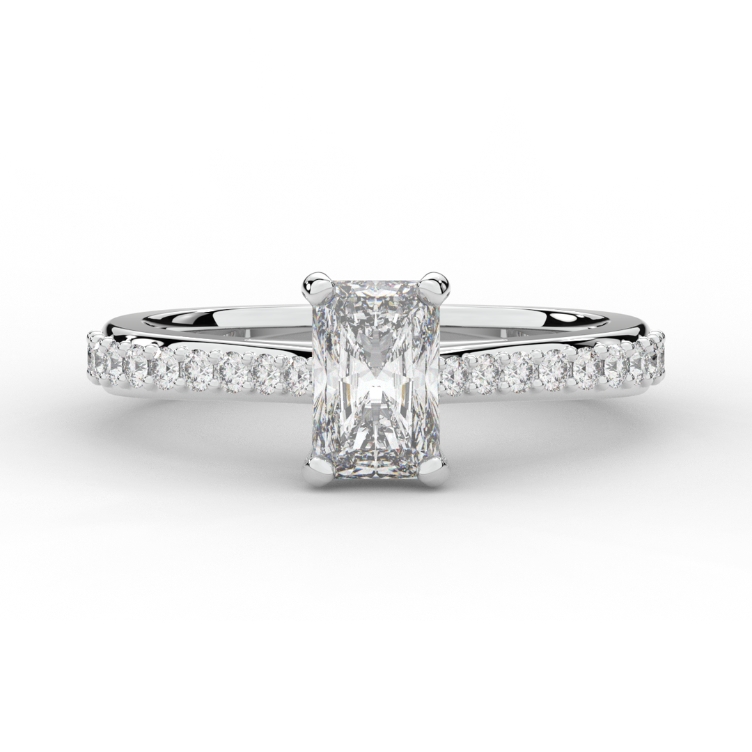 1.25CT.TW RADIANT LAB DIAMOND SOLITAIRE ENGAGEMENT RING - Nazarelle
