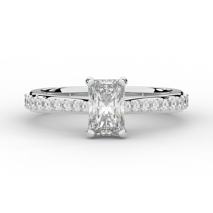 1.25CT.TW RADIANT LAB DIAMOND SOLITAIRE ENGAGEMENT RING - Nazarelle