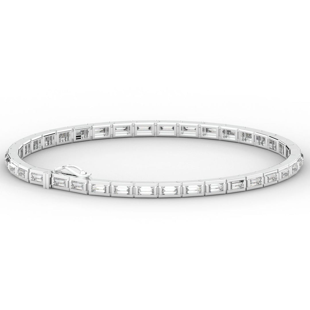 3.40CT.TW ROUND LAB DIAMOND TENNIS BRACELET - Nazarelle