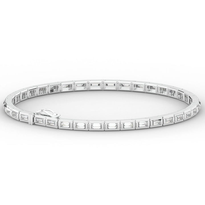 3.40CT.TW ROUND LAB DIAMOND TENNIS BRACELET - Nazarelle