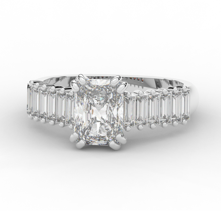 2.60CT.TW RADIANT LAB DIAMOND ENGAGEMENT RING - Nazarelle