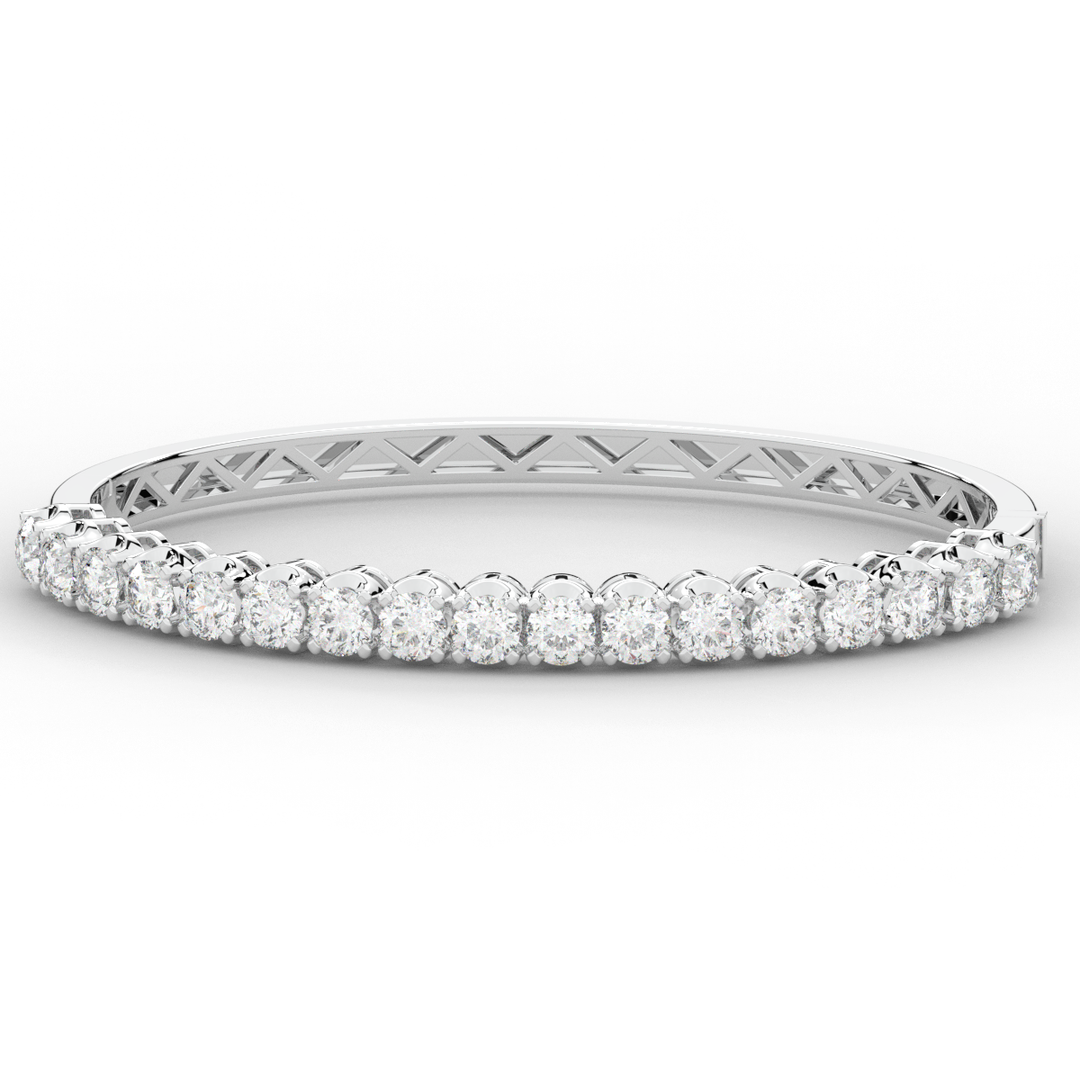 5.00CT.TW ROUND LAB DIAMOND BANGLE - Nazarelle