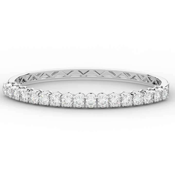 5.00CT.TW ROUND LAB DIAMOND BANGLE - Nazarelle