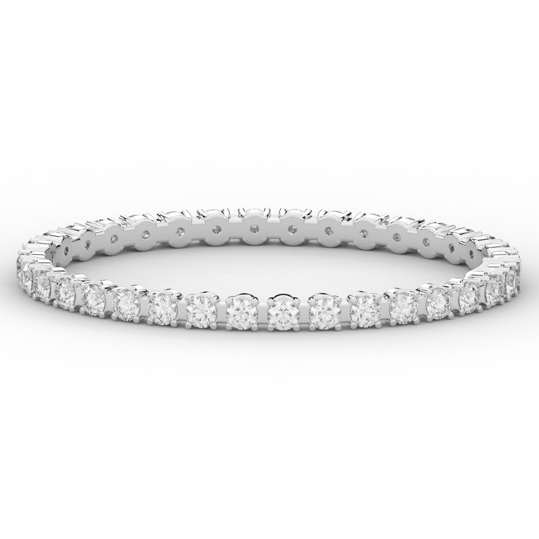 9.00CT.TW ROUND LAB DIAMOND ETERNITY BANGLE - Nazarelle