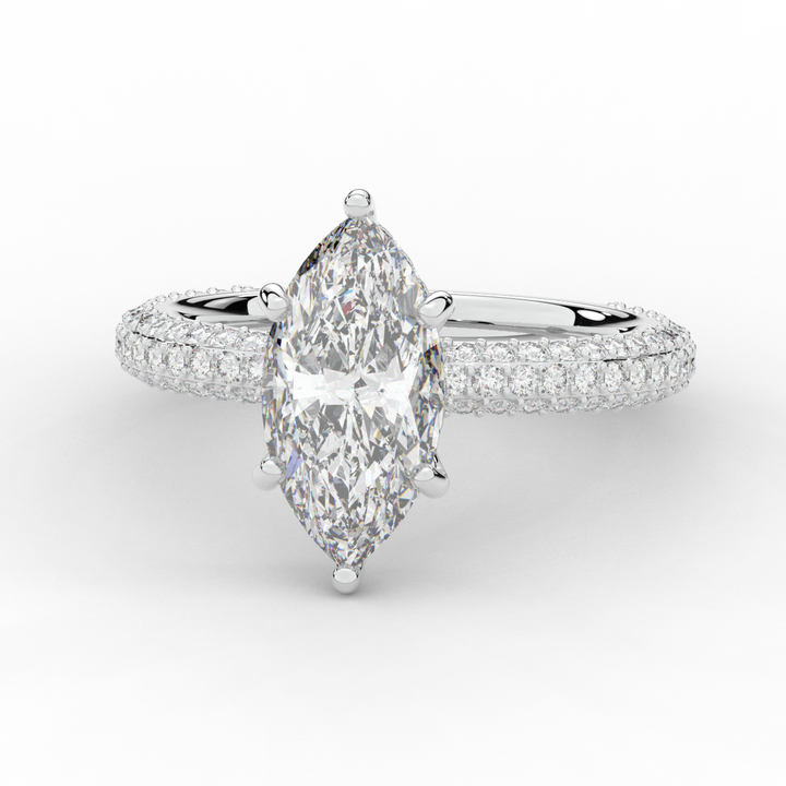 2.60CT.TW MARQUISE LAB DIAMOND ENGAGEMENT RING - Nazarelle