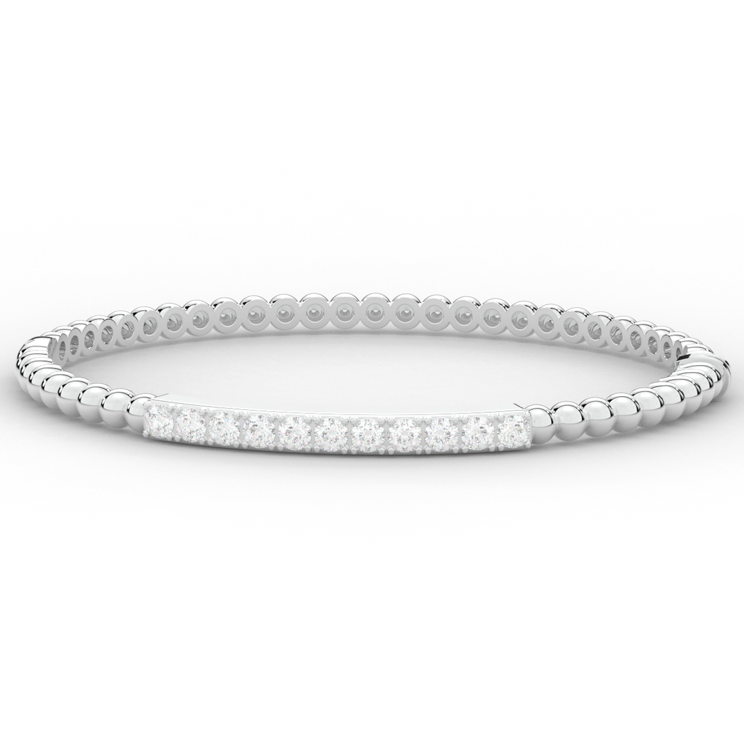1.10CT.TW ROUND LAB DIAMOND BANGLE - Nazarelle