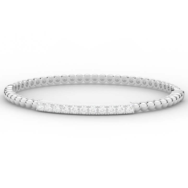 1.10CT.TW ROUND LAB DIAMOND BANGLE - Nazarelle