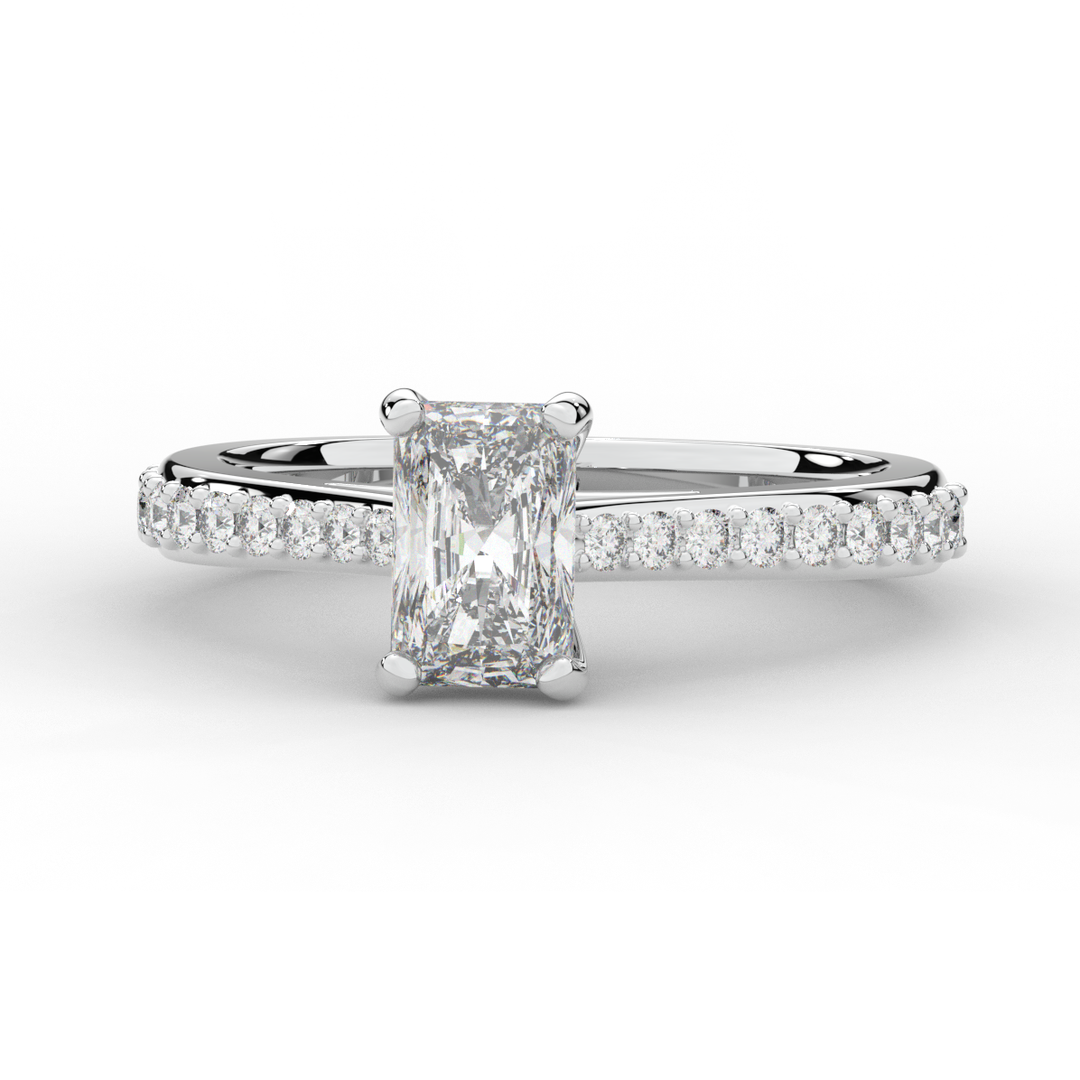 1.25CT.TW RADIANT LAB DIAMOND SOLITAIRE ENGAGEMENT RING - Nazarelle