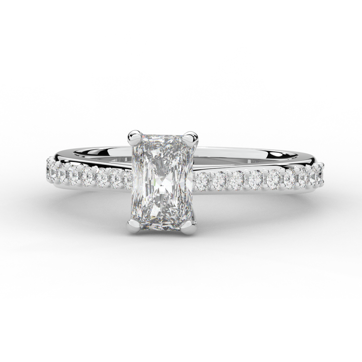 1.25CT.TW RADIANT LAB DIAMOND SOLITAIRE ENGAGEMENT RING - Nazarelle