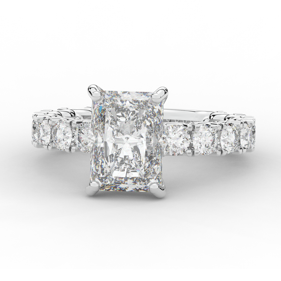 4.35CT.TW RADIANT LAB DIAMOND ENGAGEMENT RING - Nazarelle