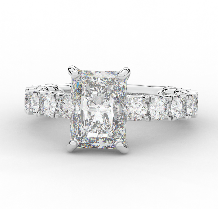 4.35CT.TW RADIANT LAB DIAMOND ENGAGEMENT RING - Nazarelle