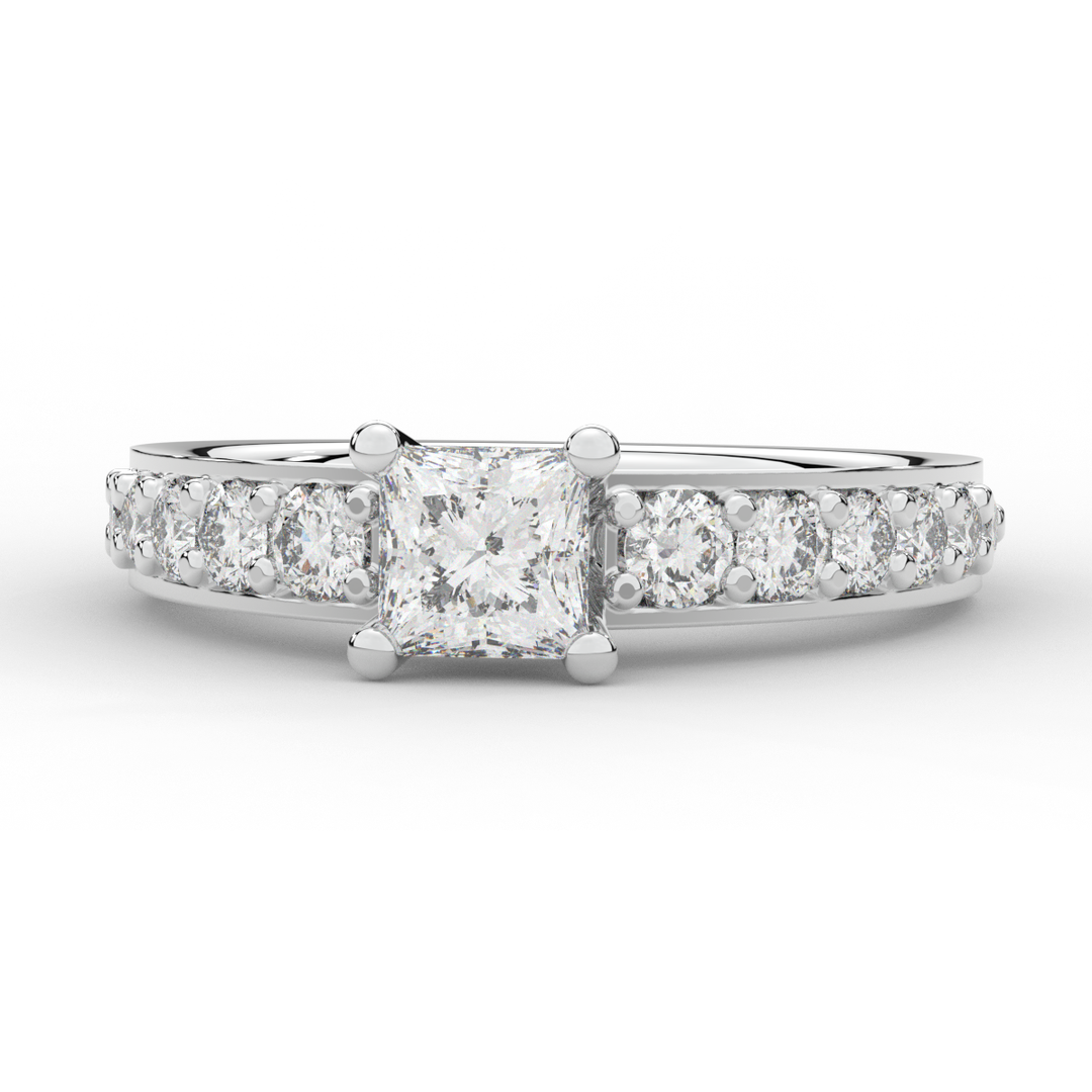 1.75CT.TW PRINCESS LAB DIAMOND SOLITAIRE ENGAGEMENT RING - Nazarelle