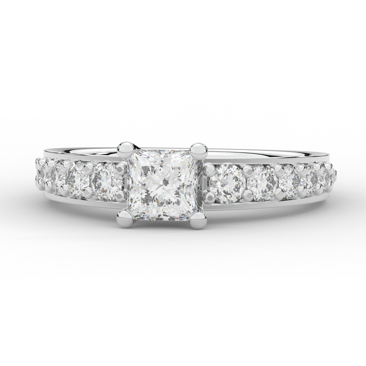 1.75CT.TW PRINCESS LAB DIAMOND SOLITAIRE ENGAGEMENT RING - Nazarelle