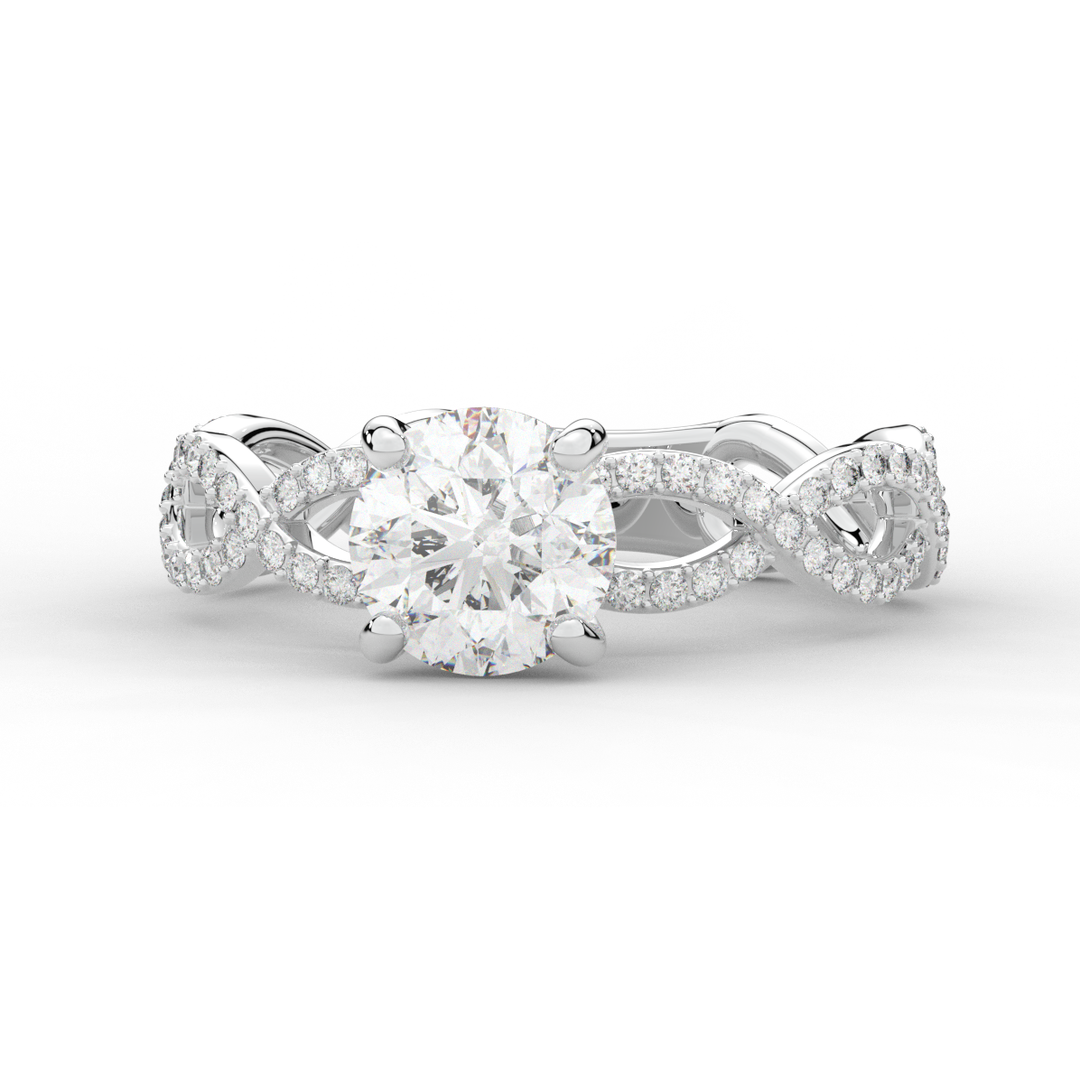 1.30CT.TW ROUND LAB DIAMOND ENGAGEMENT RING - Nazarelle