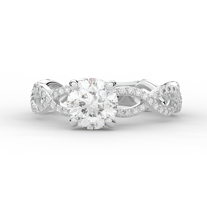 1.30CT.TW ROUND LAB DIAMOND ENGAGEMENT RING - Nazarelle