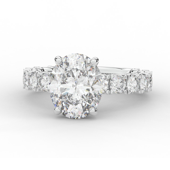4.35CT.TW OVAL LAB DIAMOND ENGAGEMENT RING - Nazarelle