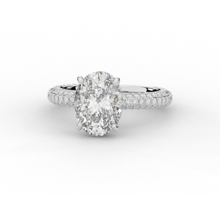 3.60CT.TW OVAL LAB DIAMOND SOLITAIRE ENGAGEMENT RING - Nazarelle
