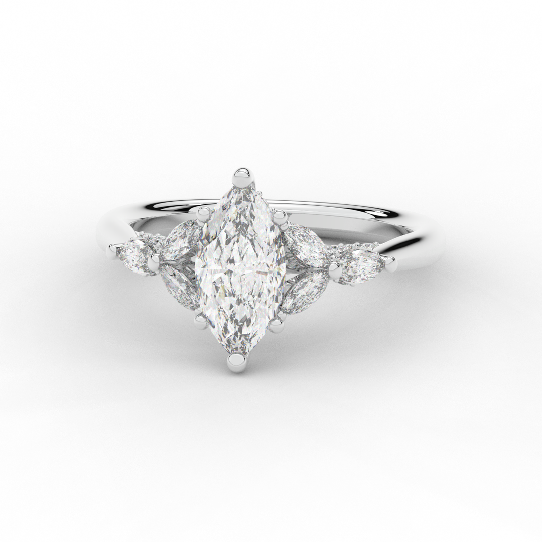 1.50CT.TW MARQUISE LAB DIAMOND ENGAGEMENT RING - Nazarelle