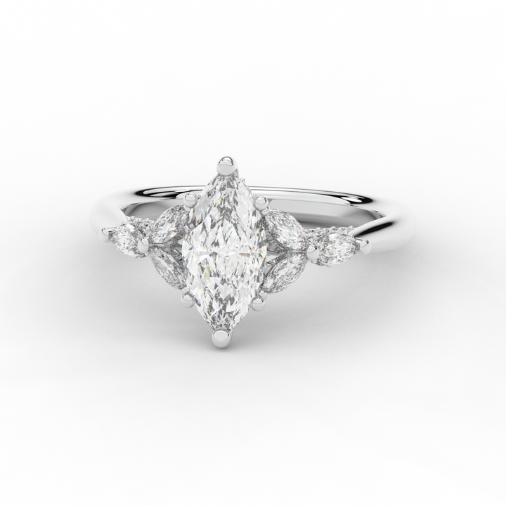 1.50CT.TW MARQUISE LAB DIAMOND ENGAGEMENT RING - Nazarelle