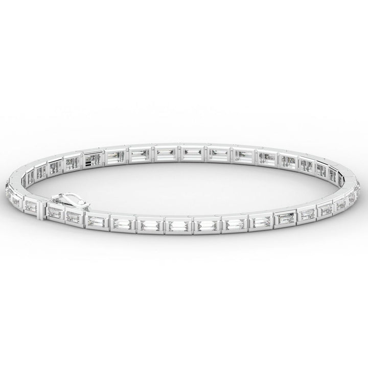 3.40CT.TW ROUND LAB DIAMOND TENNIS BRACELET - Nazarelle