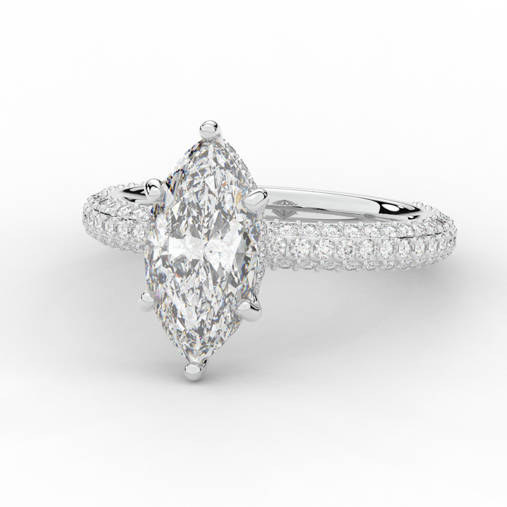 2.60CT.TW MARQUISE LAB DIAMOND ENGAGEMENT RING - Nazarelle