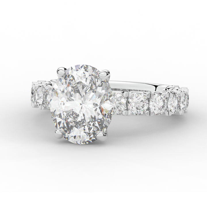 4.35CT.TW OVAL LAB DIAMOND ENGAGEMENT RING - Nazarelle