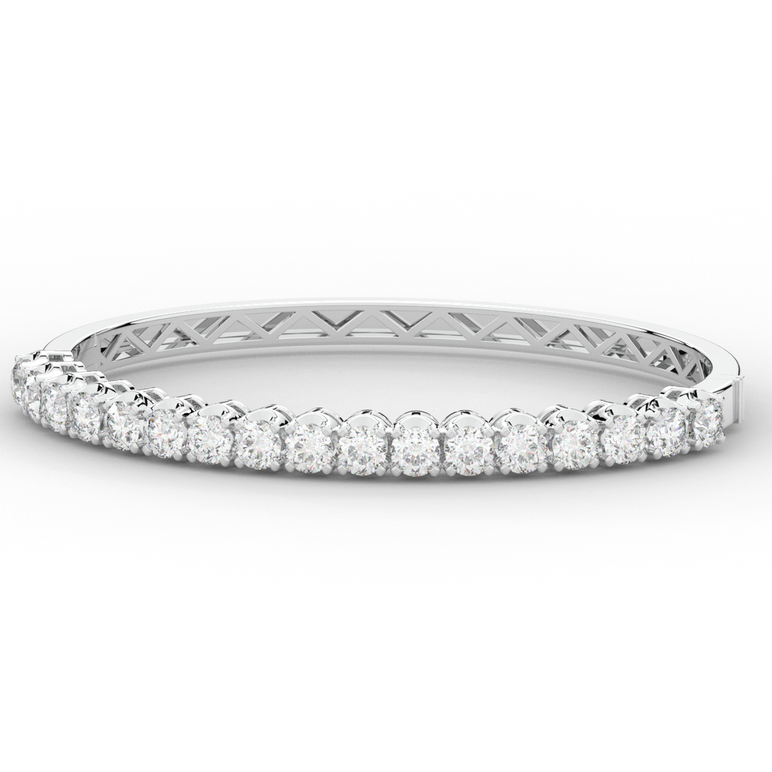 5.00CT.TW ROUND LAB DIAMOND BANGLE - Nazarelle