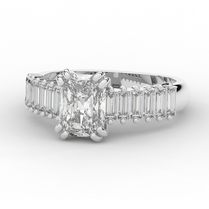2.60CT.TW RADIANT LAB DIAMOND ENGAGEMENT RING - Nazarelle
